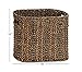 Deco 79 Seagrass Handmade Woven Single Slot Magazine Holder with Light Brown Accents, 15
