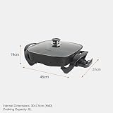 VonShef Electric Frying Pan 5L 30cm Multi Cooker 1500W Non-Stick view 5