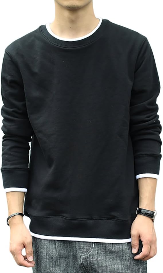 Amazon シック Chic メンズ コーディネートに合わせやすい シンプル バイカラー モノトーン カジュアル トレーナー ブラック 黒 M L Xl 普段使いに 長袖 ストリートスタイル カジュアルスタイル 大人カジュアル ボーイズ コーディネート 重ね着 モテ系 デート Amazon シック Chic メンズ コーディネートに合わせやすい シンプル バイカラー モノトーン カジュアル トレーナー ブラック 黒 M L Xl 普段使いに 長袖 ストリートスタイル カジュアルスタイル 大人カジュアル ボーイズ コーディネート 重ね着 モテ系 デート