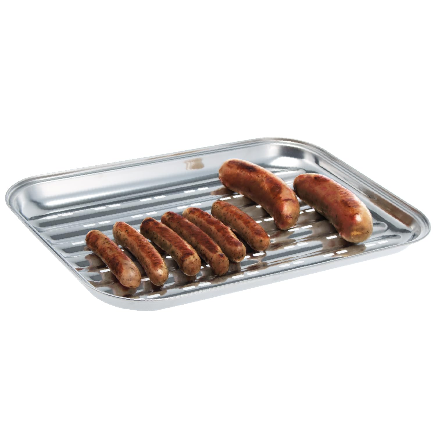 bremermann Grill Tray, Grill pan, Stainless Steel, Approx. 35 x 24.5 cm (1)