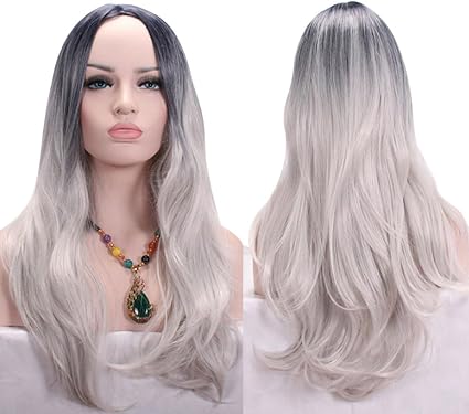 Amazon Com Rui Tai European And American Wigs Dyed Gradient Long