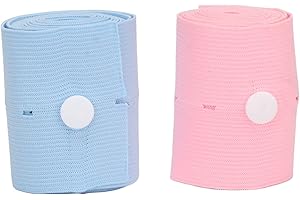 Capormory 2pcs Fetal Monitoring Belt, Foldable Fetal Heart Monitoring Strap Bandage Belt for Pregnancy, Adjustable Elastic Band with Snap