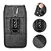 AISCELL Metal Clip Tactical Holster For G8 ThinQ, K40 ,Harmony 3 , G7 ThinQ,V30, G6,V35 ThinQ, Rugged Black Nylon Pouch Belt Case Fits Phone with Hybrid Protective Skin Shield Cover ,Battery Case on