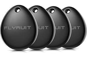 Air Tracker Tags-4 Pack for Apple Find My (iOS Only), Official MFi Certified, Mini Bluetooth Key Finder Locator with Sound, Smart Luggage Tracker for iPhone, Suitcases, Backpack, Wallet, Bike