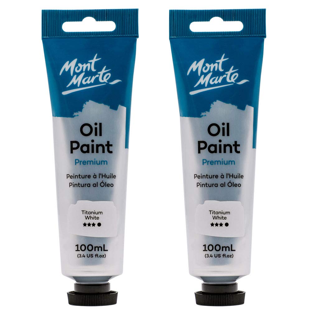 MONT MARTE Oil Paint 100ml - Titanium White - 2 Pack