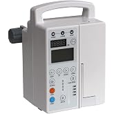 Rechargeable Automatic Audible and Visual Alarm Veterinary In-fusion Pump, Portable Fluid Administration Pump Machine with LCD Display, KVO, Alarm, Calibration