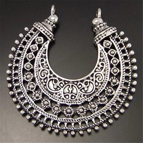 satyam kraft oxidised silver earrings for women (standard size)