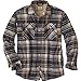 Legendary Whitetails Mens Deer Camp Fleece Lined Shirt Jac Midnight Storm Plaid Large
