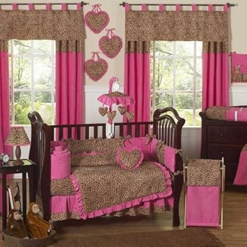 leopard print crib bedding