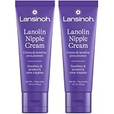 Lansinoh Nipple Cream 1.41 Ounces (2 Pack) | Safe for Breastfeeding Baby, 100% Natural Nipple Butter, Breastfeeding Essentials, Postpartum Moms
