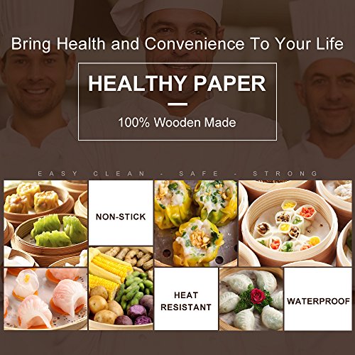 100pcs Air Fryer Liners, Vancens 9 inch Bamboo Steamer Liners, Premium