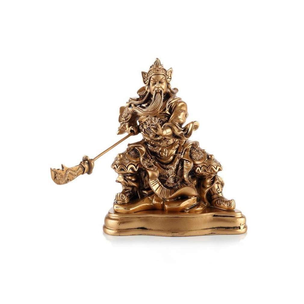 lachineuse guangong Statuette, Resin, god Gold, 15 x 12 x 10 cm