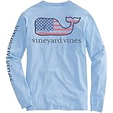 Vineyard Vines Womens Flag Whale Long-Sleeve Pocket Tee