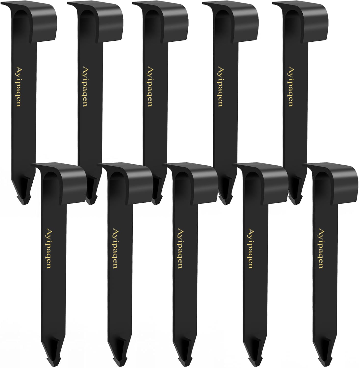 Photo 1 of 100 Pack 1/2 Inch Irrigation Tubing Hold Down Anchor Stakes, 3/4 x 4.33 Inch Drip Tubing Stakes for Garden, Greenhouse, Sprinkler and Landscaping, Non-Metal Pipe Clips