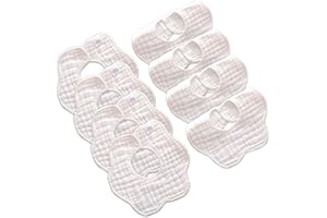 MUSBUY Baby Bibs Muslin Drool Teething Drooling Bibs for Baby Girl Boy Muslin Cotton