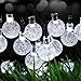 GDEALER Solar String Lights 20ft 30 LED White Crystal Ball Waterproof Outdoor String Lights Solar Powered Globe Fairy String Lights for Garden, Home, Landscape, Christmas Decoration (1)