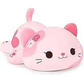 Onsoyours Original Sakura Cat Plush Cute Kitten Stuffed Animal Soft Little Pink Kawaii Kitty Plush Toy Gift for Kids & Adults (Sakura Cat, 9")