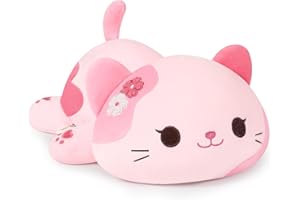 Onsoyours Original Sakura Cat Plush Cute 13 inch Kitten Stuffed Animal Soft Pillow Pink Kawaii Kitty Plush Toy Gift for Kids & Adults (Sakura Cat, 13")