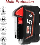 Waitley P0WER ELEKTR0 5.0Ah Li-ion Battery for Milwaukee M18 18V 48-11-18xx view 2