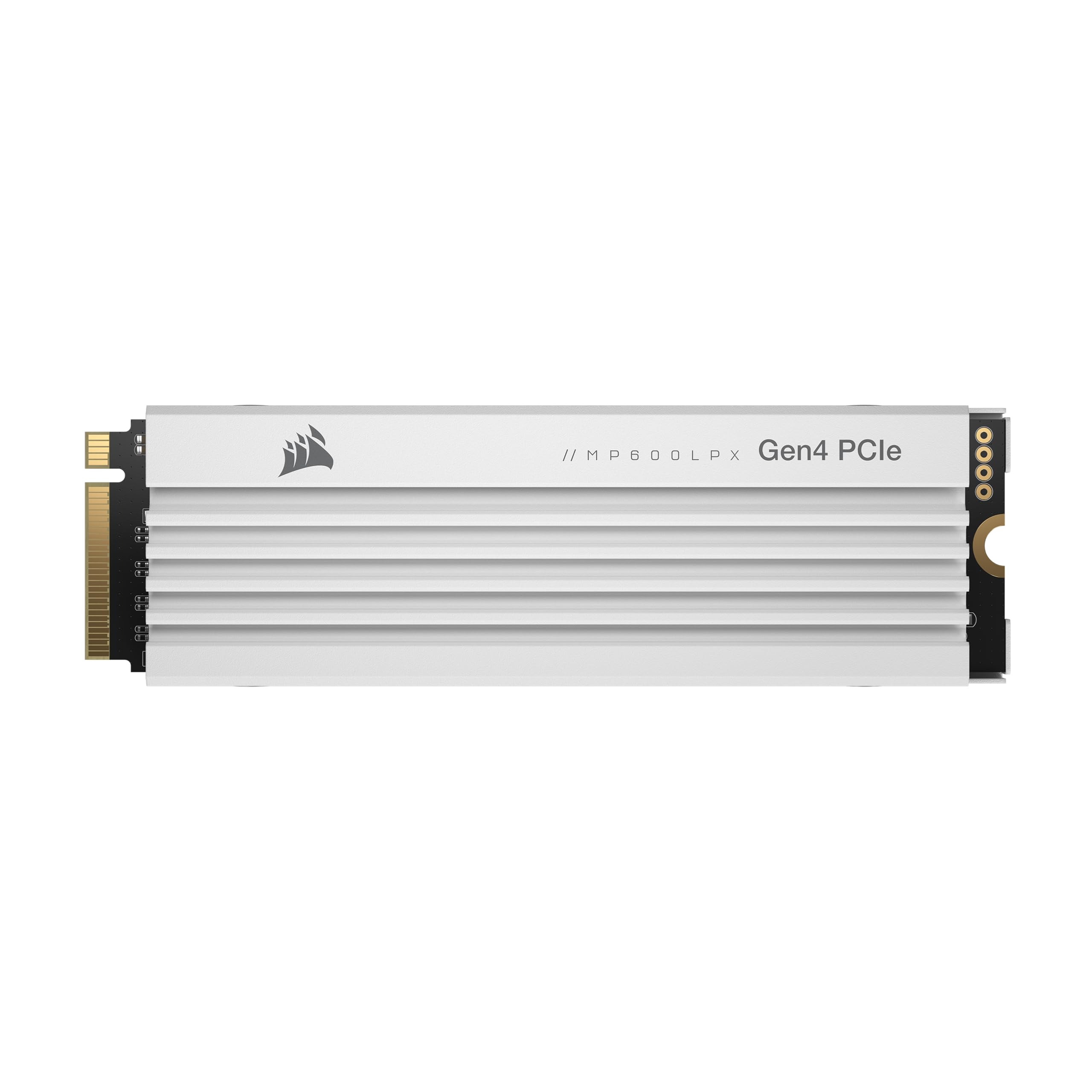Corsair MP600 PRO LPX 2TB M.2 NVMe PCIe x4 Gen4 SSD - Optimised for PS5 (Up to 7,100MB/sec Sequential Read & 6,800MB/sec Sequential Write Speeds, High-Speed Interface, Compact Form Factor) White