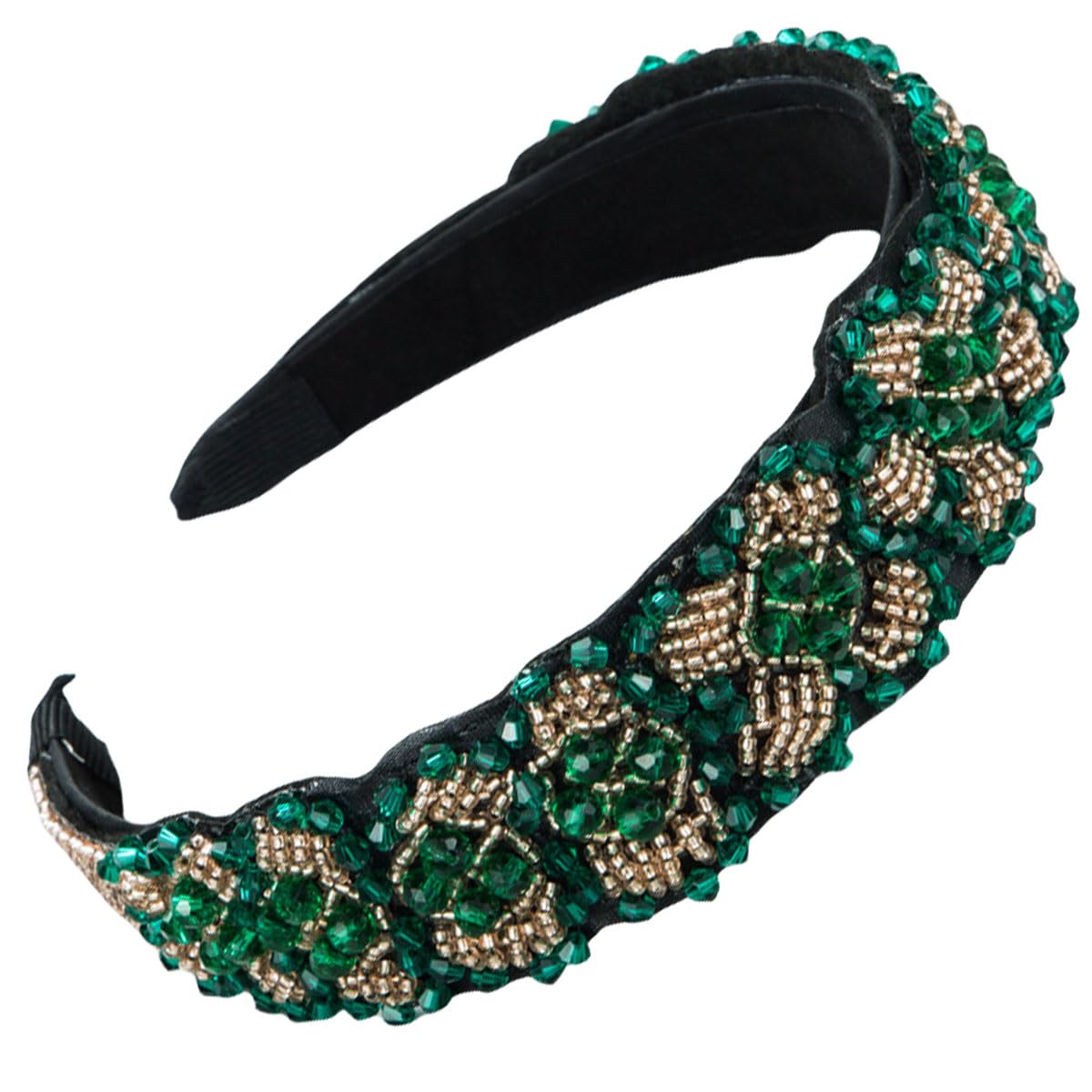 scicent Headbands for Women's Hair Fashion Wide Hair Bands for Party Baroque Head Band Vintage Crystal Hairband Elegant Head Hoop for Daily Wearing 26019