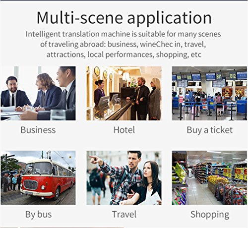 M3M Smart Language Translator 4G Wifi Global Online 45 Languages Instant Voice Synchronization Translation Learning Travel Business Conference(Upgraded Version),White - Thumbnail 2