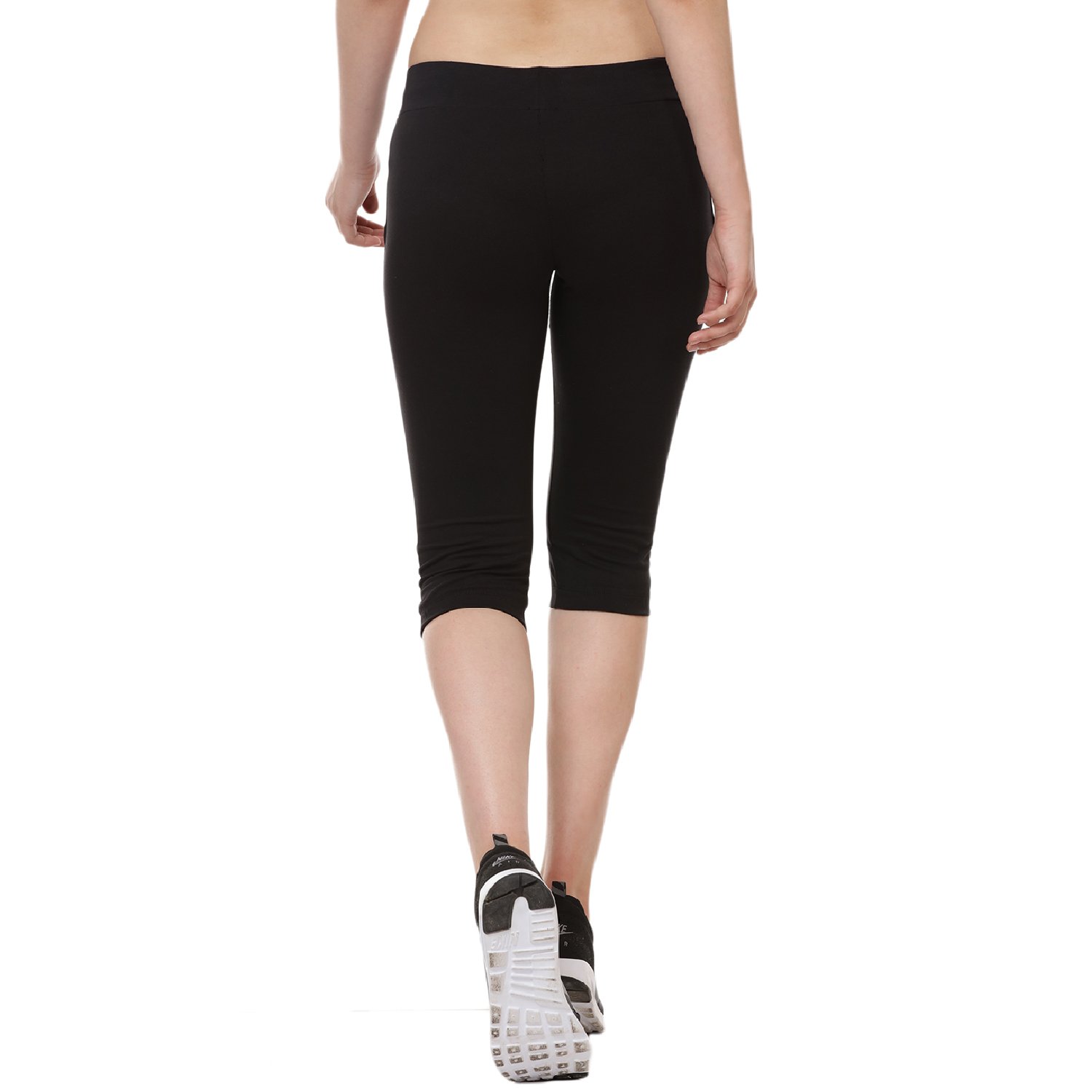 onesport black slim fit sports capri for women -onsp51blk- parent