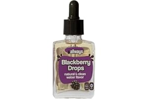 Allways Drops Natural Blackberry Water Enhancer | Sugar-Free, Zero Calories, Monk Fruit Sweetened | Glass Bottle for On-the-Go Hydration | Kids & Adults | 50 Servings