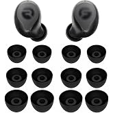 Replacement Earbuds Tips Silicone Ear Tips for Ray-con Everyday Earbuds, Earphones Eartips S/M/L 3 Size 6 Pairs,Black 532