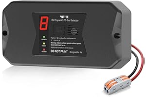VITITE RV Propane Gas Detector, Digital RV Propane/LPG Gas Alarm, DC 12V - Designed for Motorhome Travel, Replacement for Old RV Propane Detector (Surface ＆ Flush Mount R501)