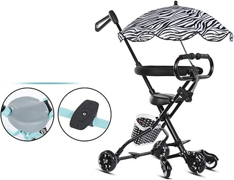 poussette canne colorée