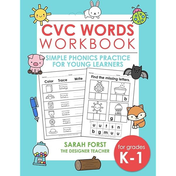 CVC Fluency ワークブックセット CVC Words for Kindergarten: Learn to Read, Trace & Spell Easy CVC