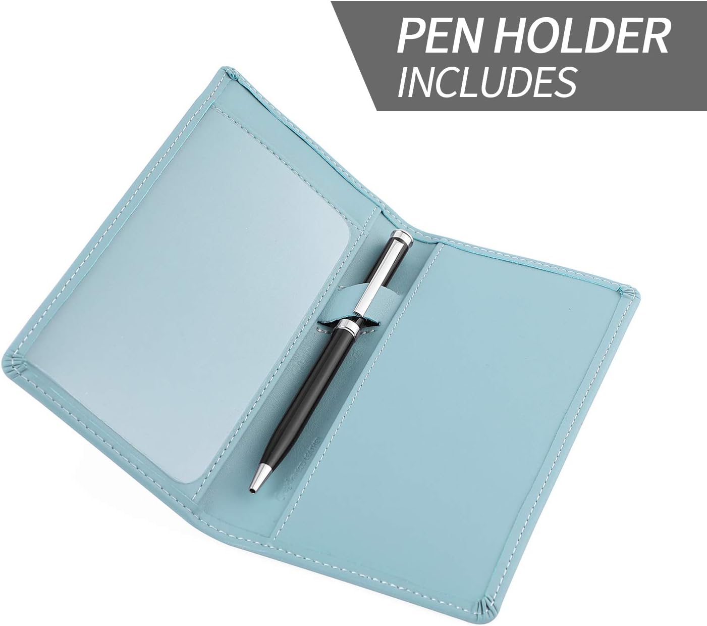 IKEPOD Leather Checkbook Cover for Men Women RFID Blocking by GNEGNI