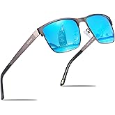 CARFIA Metal Mens Sunglasses Polarized UV400 Protection for Driving Fishing Hiking Golf Everyday Use CA5225