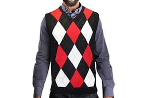 BLUE OCEAN Men's Classic Argyle Sweater Vest