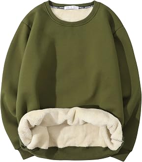 Sherpa Lined Pullover Sweatshirt 