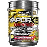 MuscleTech Vapor X5 Next Gen Pre Workout Powder & Weight Loss Supplement, Explosive Energy & Advanced Weight Loss, Strawberry Limeade, 30 Servings,6.50 Ounce,Pack of 1