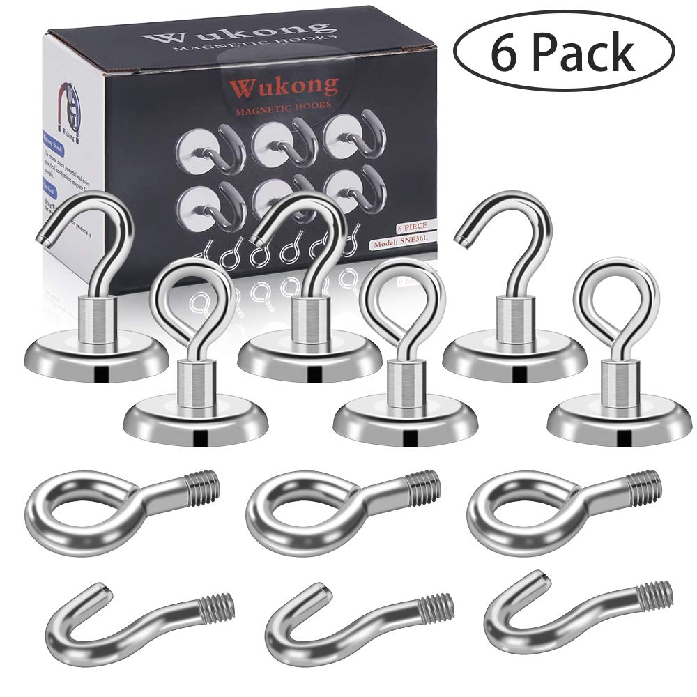 Wukong 100 LBS Hooks Extra 6 Eyebolt Hooks,Powerful