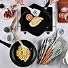 chicNsleek-Kitchen-Utensil-Set-33-Pcs-Non-Stick-Cooking-Silicone-Kitchen-Utensils-Set-with-Holder-Wooden-Handle-Turner-Tongs-Spatula-Spoon-for-Baking-BPA-Free-Heat-Resistant-Kitchen-Gadgets-Tools chicNsleek Silicone Kitchen Utensils Set - 33pcs Non-Stick Cooking Utensils Set with Holder - Silicone Spatula Kitchen…