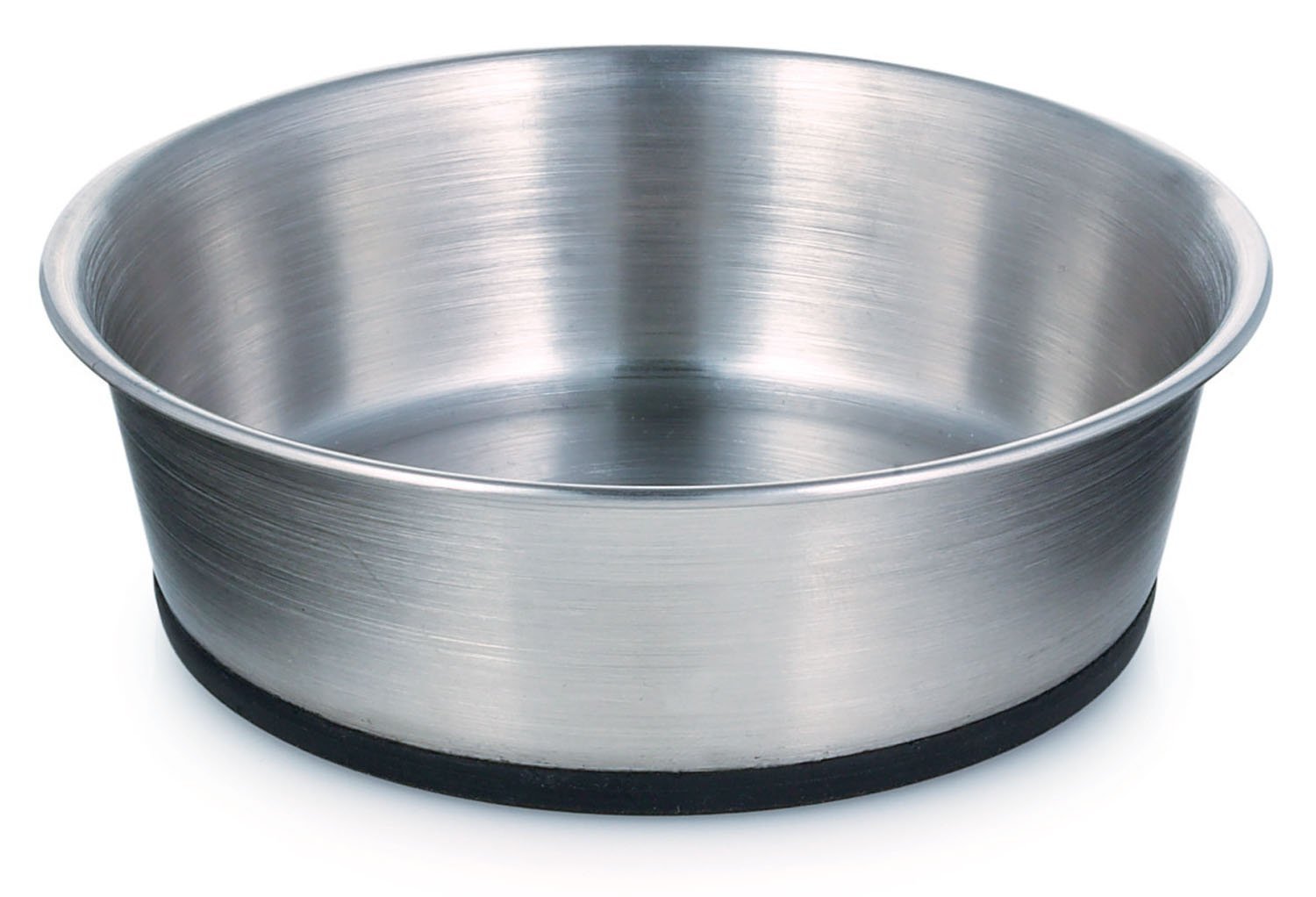 Pro Select Stainless Steel Dog Bowl with Rubber Base, 4-1/2-Inch, 9-Ounce