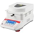 UXILAII SCIENTIFIC Halogen Heating Lab Moisture Analyzer Spanish English Germany Menu Balance Meter 0.01% Readability 110V 3 Drying Modes Touch Screen RS232 Interface Water Content Test (50g0.001g)