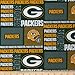 NFL Cotton Broadcloth Greenbay Packers Patchwork Green/Yellow Fabric By The Yard