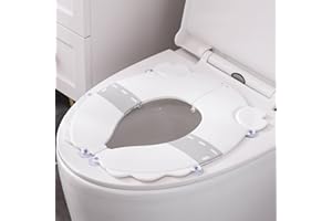 DIJIAMEIYA Portable Potty Training Seat，Upgraded Non-Slip-Anti pinch buttocks, One-handed Removal Folding Travel Potty Seat for Toddlers & Kids, Suitable for multi shaped toilets (Gray)