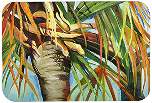 Caroline's TreasuresJMK1129LCB Orange Top Palm Tree Glass Cutting Board Large Decorative Tempered Glass Kitchen Cutting and Serving Board Large Size Chopping Board