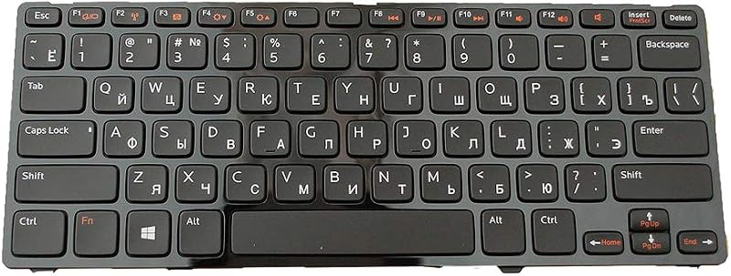 Dell KB-2X4RD Notebook Keyboard - Russian, Backlit Spare Part
