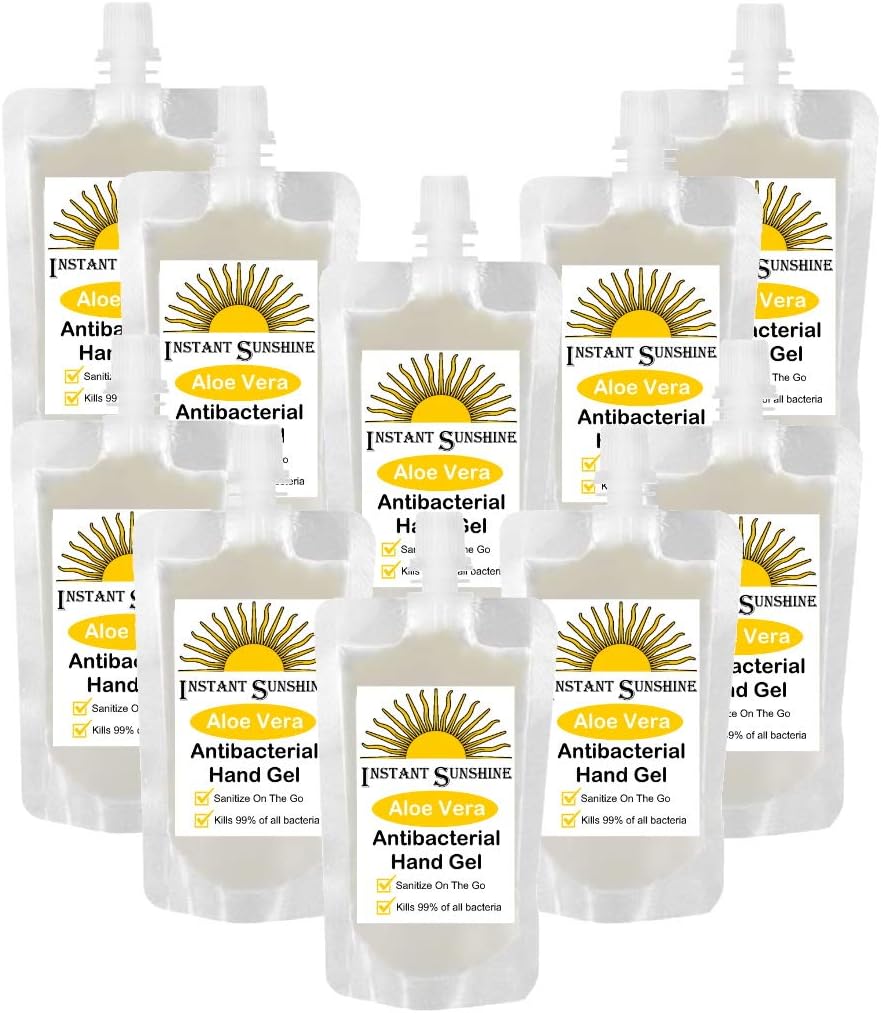 10 x 100ml Aloe Vera antibacterial hand sanitizer gel kills 99% bacteria virus