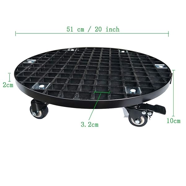 XEDRAGONY PLANT STAND PLANTER CADDY HEAVY DUTY WITH LOCKING WHEELS OUTDOOR INDOOR 13 TO 20 INCH 450 TO 700 LBS CAPACITY (LARGE)