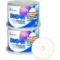 Amazon.com: Smart Buy 100 Pack DVD+r Dl 8.5gb 8X DVD Plus R Double ...