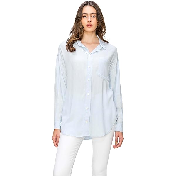 Wrangler Women's Retro Denim Stripe Snap Shirt Denim XL at