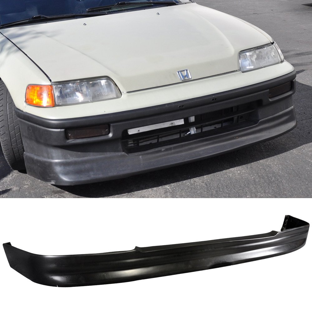 Front Bumper Lip Fits 19881991 HONDA CRX ALL CS Style PU Black Front